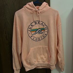 Jax Beach Florida Peach Hoodie